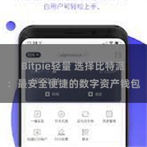 Bitpie轻量 选择比特派：最安全便捷的数字资产钱包