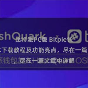 比特派PC版 Bitpie钱包最新版本下载教程及功能亮点，尽在一篇文章中详解