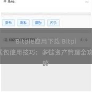 Bitpie应用下载 Bitpie钱包使用技巧：多链资产管理全攻略