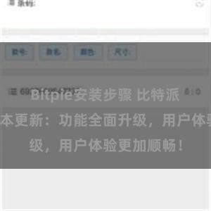 Bitpie安装步骤 比特派钱包最新版本更新：功能全面升级，用户体验更加顺畅！