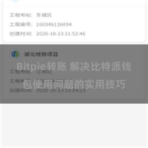 Bitpie转账 解决比特派钱包使用问题的实用技巧