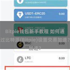 Bitpie钱包新手教程 如何通过比特派(Bitpie)设置交易加速？