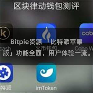 Bitpie资源 「比特派苹果版」功能全面，用户体验一流。