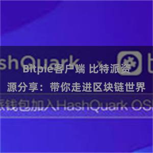 Bitpie客户端 比特派资源分享：带你走进区块链世界