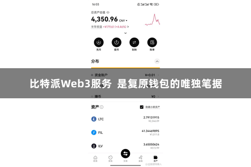 比特派Web3服务  是复原钱包的唯独笔据