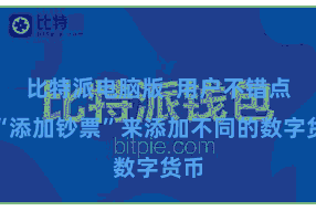 比特派电脑版  用户不错点击“添加钞票”来添加不同的数字货币