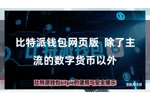 比特派钱包网页版  除了主流的数字货币以外
